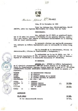 Resolución Jefatural N° 260-1990/AGN/J