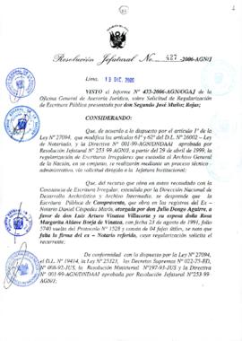Resolución Jefatural N° 427-2006-AGN/J