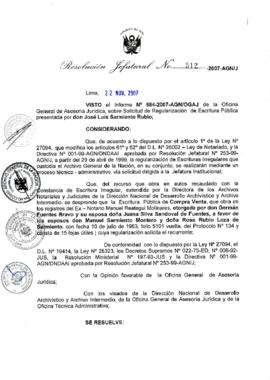Resolución Jefatural N° 512-2007-AGN/J