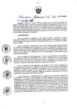 Resolución Jefatural N° 157-2017-AGN/J