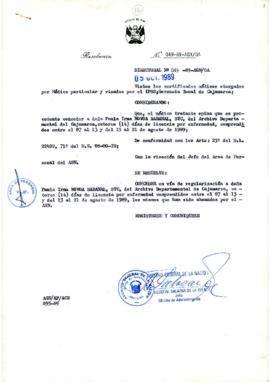 Resolución Directoral N° 049-89-AGN/OA