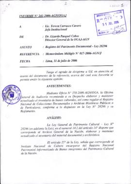 INFORME 241-2006-AGN/OGAJ