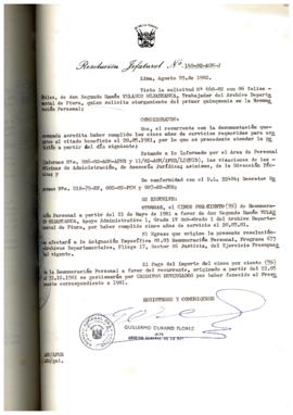 Resolución Jefatural N° 140-1982/AGN/J