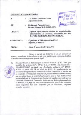 INFORME 289-2004-AGN-OGAJ