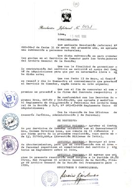 Resolución Jefatural N° 043.1-1990/AGN/J