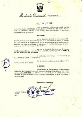 Resolución Directoral N° 107-86-AGN/OA