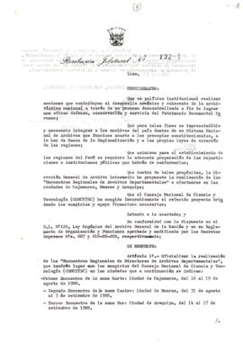 Resolución Jefatural N° 132-1-1988/AGN/J