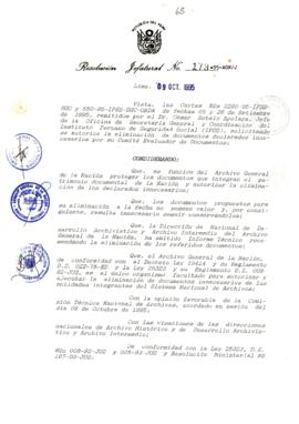 Resolución Jefatural N° 173-1995/AGN/J
