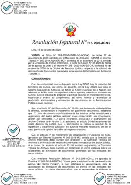 Resolución Jefatural N° 117-2020-AGN/J