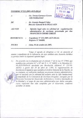 INFORME 252-2005-AGN-OGAJ