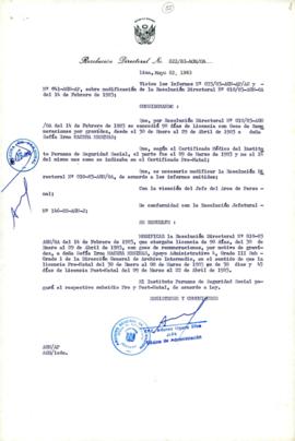 Resolución Directoral N° 022/83-AGN/OA