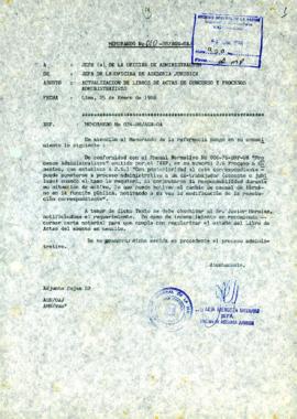 MEMORANDUM 010-88/AGN-OAJ