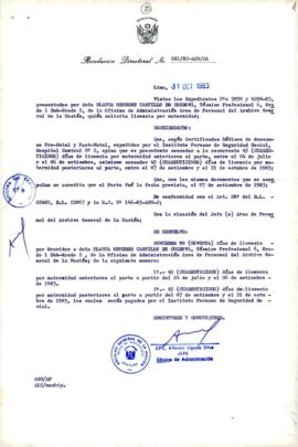 Resolución Directoral N° 81-83-AGN/OA