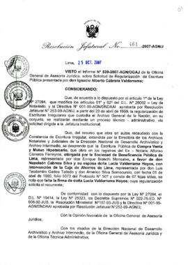 Resolución Jefatural N° 461-2007-AGN/J