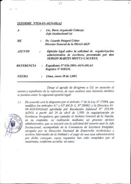 INFORME 026-2003-AGN-OGAJ