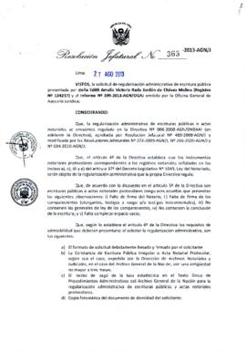 Resolución Jefatural N° 363-2013-AGN/J