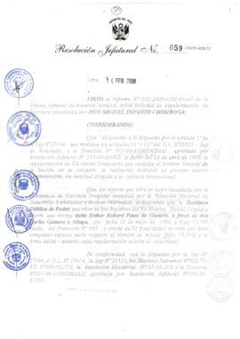 Resolución Jefatural N° 059-2000/AGN/J