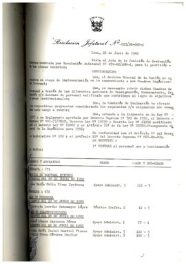 Resolución Jefatural N° 085-1982/AGN/J