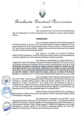 Resolución Directoral N° 056-2016-AGN/OTA