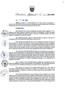 Resolución Jefatural N° 511-2013-AGN/J