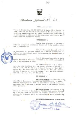 Resolución Jefatural N° 173-1988/AGN/J