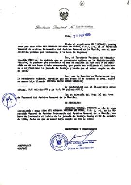 Resolución Directoral N° 26-86-AGN/OA