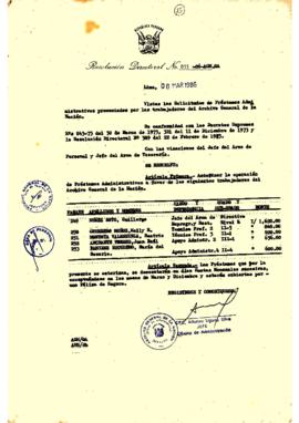 Resolución Directoral N° 15-86-AGN/OA