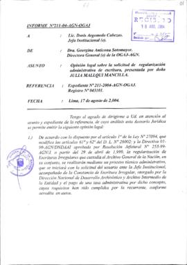 INFORME 211-2004-AGN-OGAJ