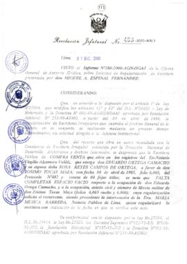 Resolución Jefatural N° 453-2000/AGN/J