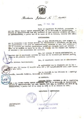 Resolución Jefatural N° 105-1991/AGN/J