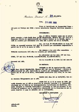 Resolución Directoral N° 029-88-AGN/OA
