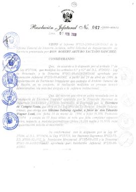 Resolución Jefatural N° 047-2000/AGN/J