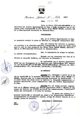 Resolución Jefatural N° 253-1990/AGN/J