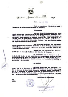 Resolución Jefatural N° 244-1990/AGN/J
