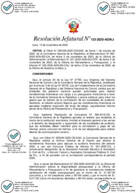 Resolución Jefatural N° 125-2020-AGN/J