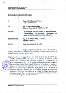 INFORME 258-2000-AGN-OGAJ