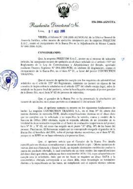 Resolución Directoral N° 056-2006-AGN/OTA