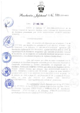 Resolución Jefatural N° 120-2000/AGN/J