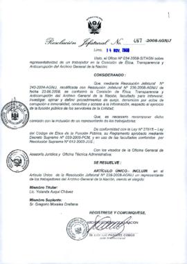 Resolución Jefatural N° 467-2008-AGN/J