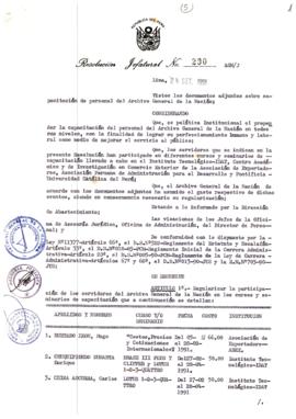 Resolución Jefatural N° 290-1991/AGN/J