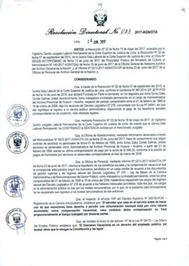 Resolución Directoral N° 023-2017-AGN/OTA