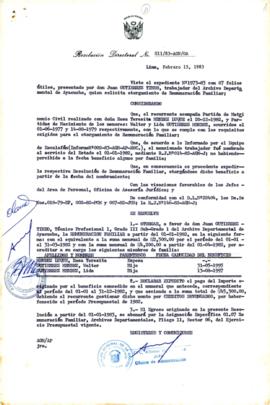 Resolución Directoral N° 011/83-AGN/OA