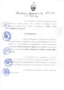 Resolución Jefatural N° 321-1999/AGN/J