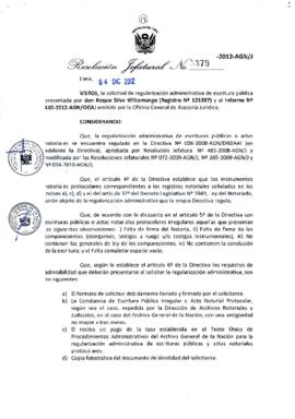 Resolución Jefatural N° 379-2012-AGN/J