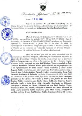 Resolución Jefatural N° 211-2006-AGN/J