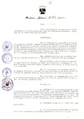 Resolución Jefatural N° 153-1988/AGN/J