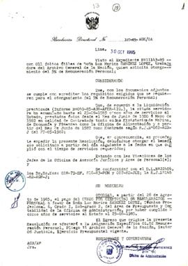 Resolución Directoral N° 103-85-AGN/OA