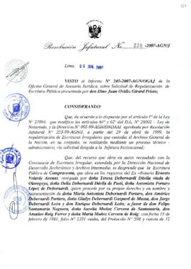 Resolución Jefatural N° 220-2007-AGN/J