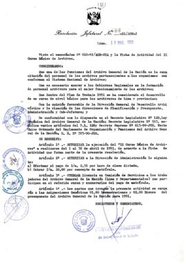 Resolución Jefatural N° 088-1991/AGN/J