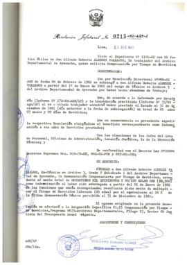 Resolución Jefatural N° 215-1982/AGN/J